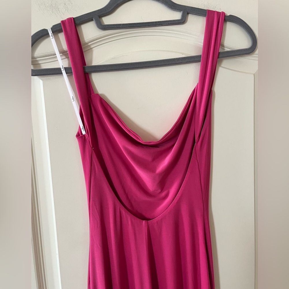 Lulu's Vibrant Fuchsia Pink Column Maxi Dress Women’s size XS - Picture 7 of 13